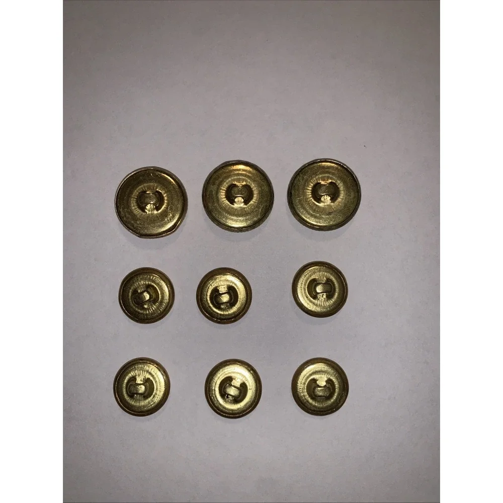 9 Brooks Brothers 346 Golden Fleece Metal Blazer Buttons Sheep Logo Front Sleeve